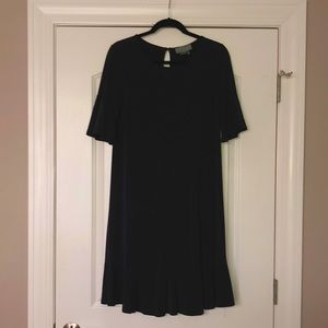 Anthropologie Charcoal Gray Stretch Shift Dress